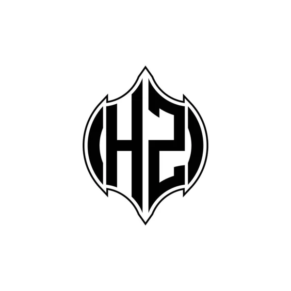 Monogram Logo Letra Con Línea Gemotérica Diseño Estilo Forma Redondeada — Archivo Imágenes Vectoriales