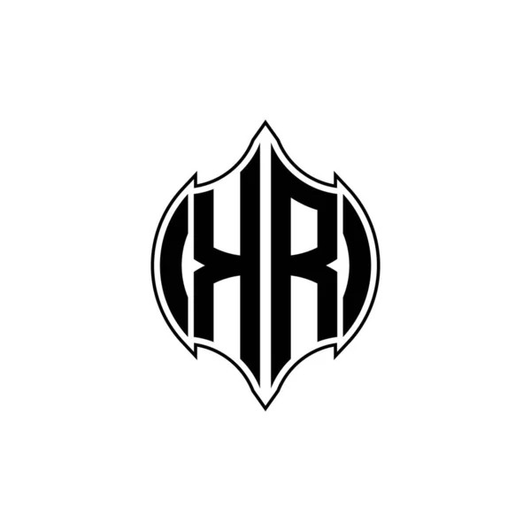 Litera Logo Monogramu Linią Gemoteric Zaokrąglony Kształt Stylu Projektowania Pojedynczym — Wektor stockowy