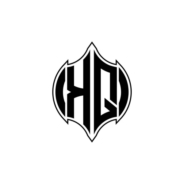 Logo Monogram Písmeno Gemoteric Čárou Zakulacený Tvar Styl Design Izolovaném — Stockový vektor