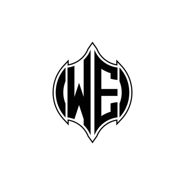 Monogram Logo Lettera Con Linea Gemoteric Forma Arrotondata Disegno Stile — Vettoriale Stock