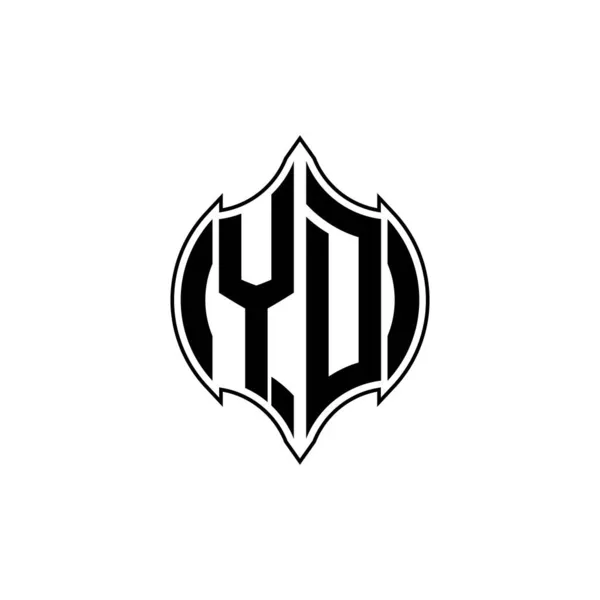 Monograma Logotipo Letra Com Linha Gemoteric Design Estilo Forma Arredondada —  Vetores de Stock