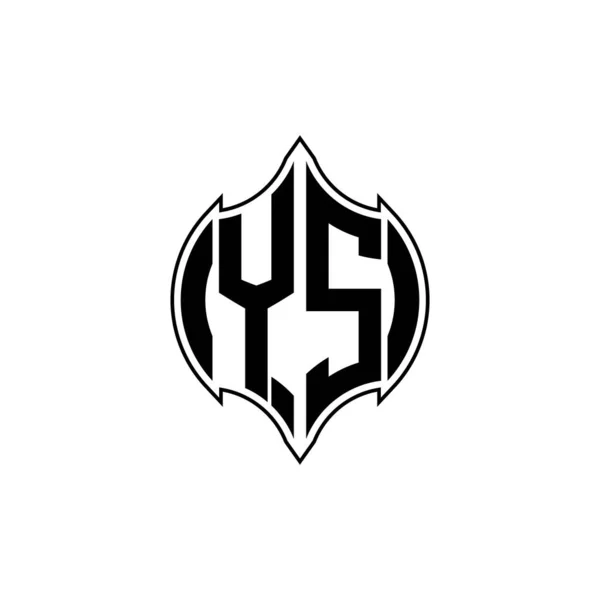Monogram Логотип Письмо Gemoteric Линии Округлые Формы Дизайн Стиля Изолированном — стоковый вектор
