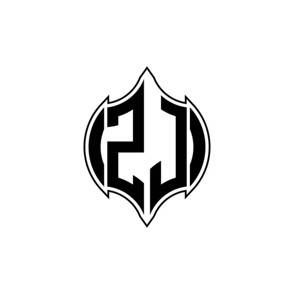 Mongram Logo Letter Gemoteric Line Rounded Shape Style Design Isolated — 图库矢量图片