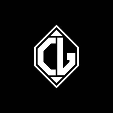 Gemoteric çizgisi olan CJ Monogram logo harfi izole arkaplanda yuvarlak biçim tasarımı, silinmiş harf monogramı