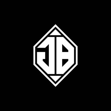 Gemoteric çizgili GB Monogram logo harfi izole arkaplanda yuvarlak biçim tasarımı, silinmiş harf monogramı