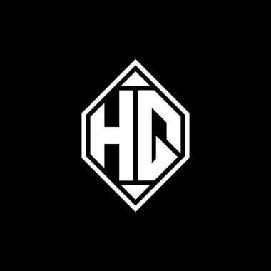 Gemoteric çizgisi olan genel monogram logo harfi izole arkaplanda yuvarlak biçim tasarımı, silinmiş harf monogramı