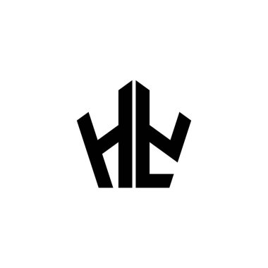 Beyaz arkaplanda izole edilmiş çokgen geometrik şekil tasarımlı HY Monogram logo harfi. Yıldız çokgeni, kalkan yıldızı geometriği.