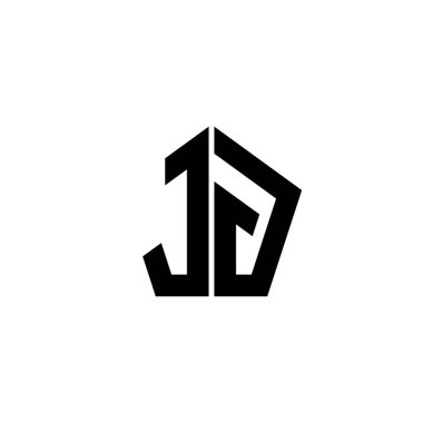 Beyaz arkaplanda izole edilmiş çokgen geometrik şekil tasarımlı JG Monogram logo harfi. Yıldız çokgeni, kalkan yıldızı geometriği.