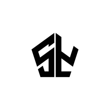 Beyaz arkaplanda izole edilmiş çokgen geometrik şekil tasarımlı SY Monogram logo harfi. Yıldız çokgeni, kalkan yıldızı geometriği.