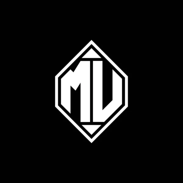 Monogram Logotyp Bokstav Med Gemoteric Linje Rundad Form Stil Design — Stock vektor