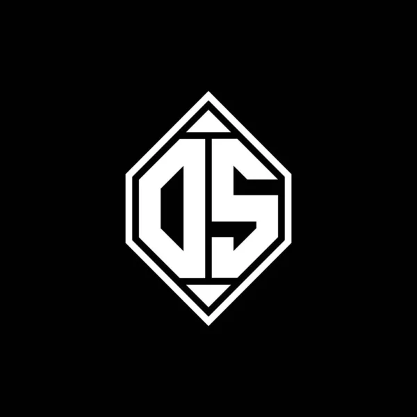Mongram Logo Letter Gemoteric Line Rounded Shape Design Isolated Background — 图库矢量图片