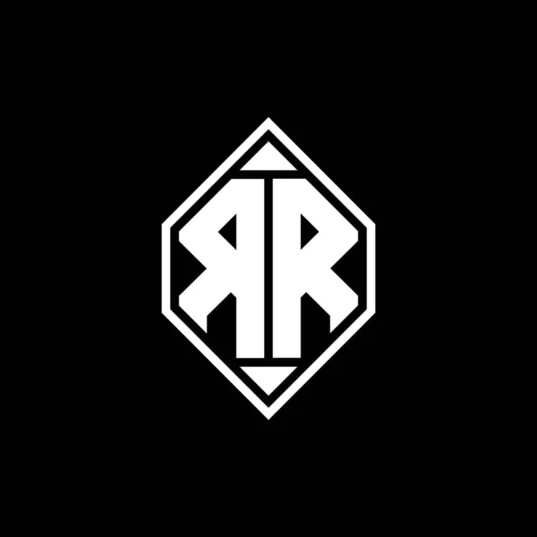 Логотип Monogram Письмо Gemoteric Линии Округлые Формы Дизайн Стиля Изолированном — стоковый вектор