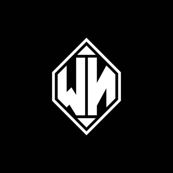 Monogram Logo Letter Gemoteric Line Arredondado Design Estilo Forma Fundo — Vetor de Stock