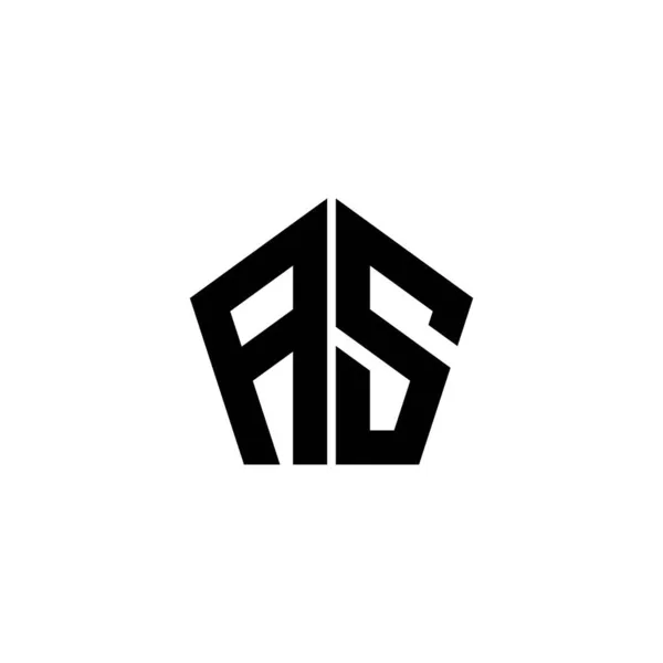 Monogram Logo Písmeno Polygonálním Geometrickým Tvarem Design Izolované Bílém Pozadí — Stockový vektor