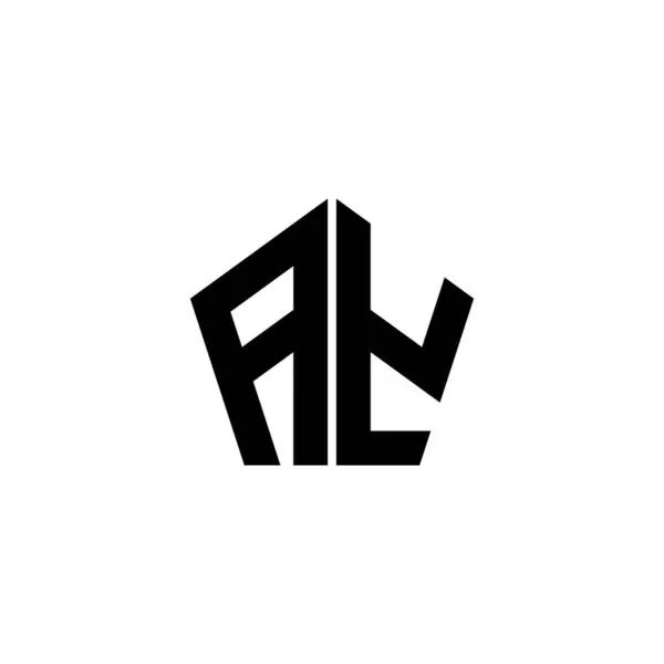 Lettera Logo Monogramma Con Disegno Stile Geometrico Poligonale Isolato Sfondo — Vettoriale Stock