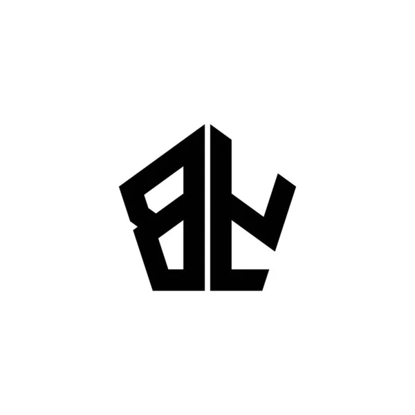 Λογότυπο Του Monogram Πολυγωνικό Γεωμετρικό Σχέδιο Σχήματος Που Απομονώνεται Λευκό — Διανυσματικό Αρχείο
