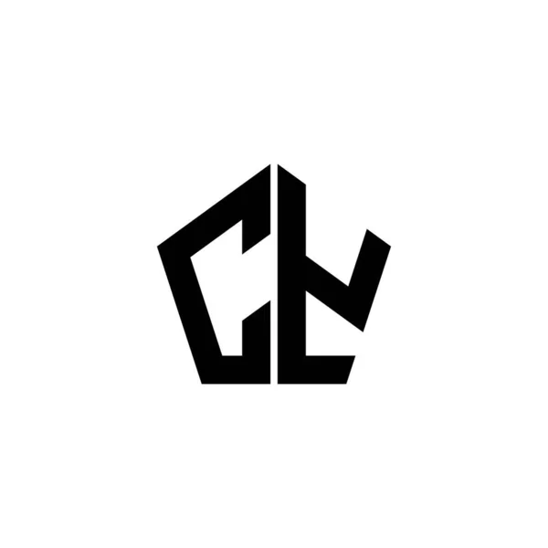 Logo Monogramu Wielobocznym Geometrycznym Kształtem Odizolowanym Białym Tle Gwiazda Wielokątna — Wektor stockowy