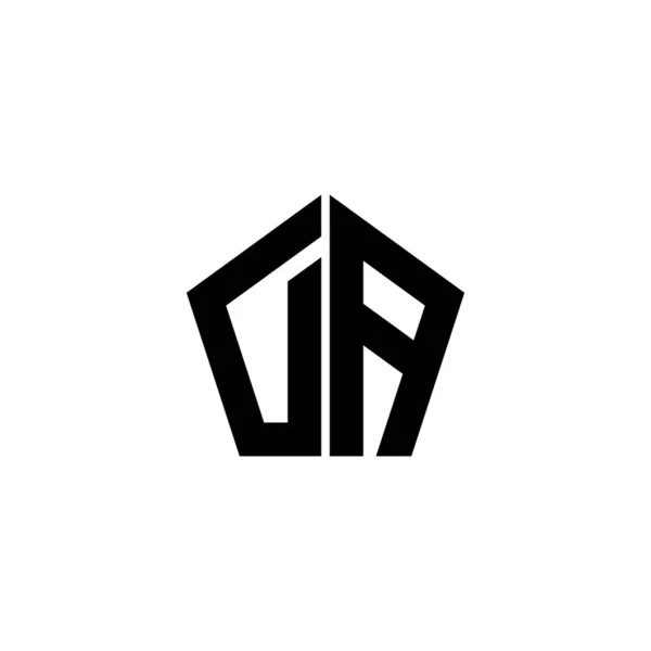 Μονόγραμμα Λογότυπο Επιστολή Πολυγωνικό Γεωμετρικό Σχήμα Στυλ Σχεδιασμού Που Απομονώνονται — Διανυσματικό Αρχείο