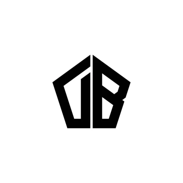 Logo Monogramu Wielobocznym Geometrycznym Kształtem Odizolowanym Białym Tle Gwiazda Wielokątna — Wektor stockowy