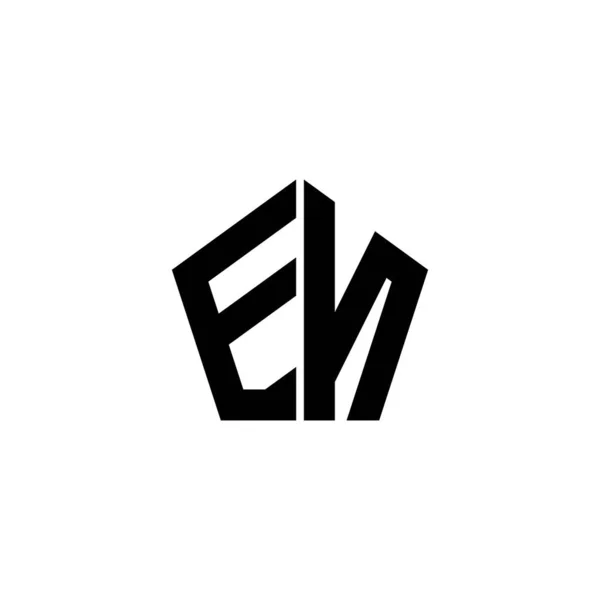 Huruf Logo Monogram Dengan Desain Gaya Geometris Poligonal Diisolasi Pada - Stok Vektor
