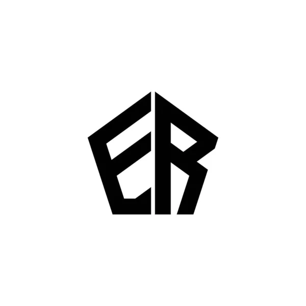 Буква Логотипа Monogram Многоугольной Геометрической Формой Выделенной Белом Фоне Полигональ — стоковый вектор