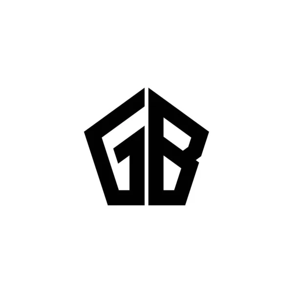 Логотип Літери Monogram Дизайном Багатокутної Геометричної Форми Ізольовано Білому Тлі — стоковий вектор
