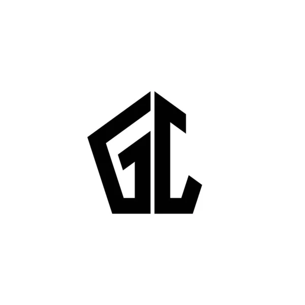 Monogram Logo Letra Con Diseño Forma Geométrica Poligonal Aislado Sobre — Archivo Imágenes Vectoriales
