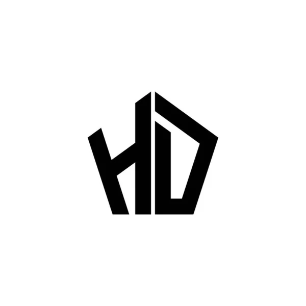 Monograma Logotipo Letra Com Design Estilo Forma Geométrica Poligonal Isolado —  Vetores de Stock