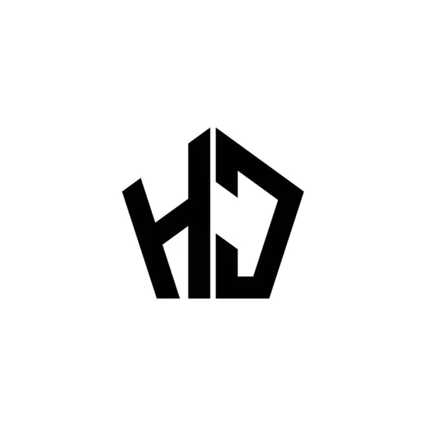 Monogramm Logo Buchstabe Mit Polygonalen Geometrischen Formstil Design Isoliert Auf — Stockvektor
