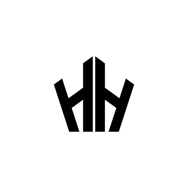 Letra Del Logotipo Monogram Con Diseño Estilo Geométrico Poligonal Aislado — Vector de stock