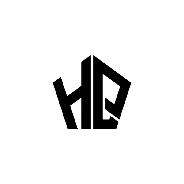 Litera Logo Monogramu Wielobocznym Geometrycznym Stylem Kształtu Odizolowana Białym Tle — Wektor stockowy