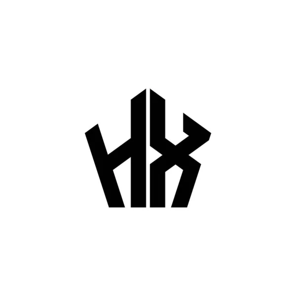 Letra Del Logotipo Del Monograma Con Diseño Estilo Geométrico Poligonal — Vector de stock