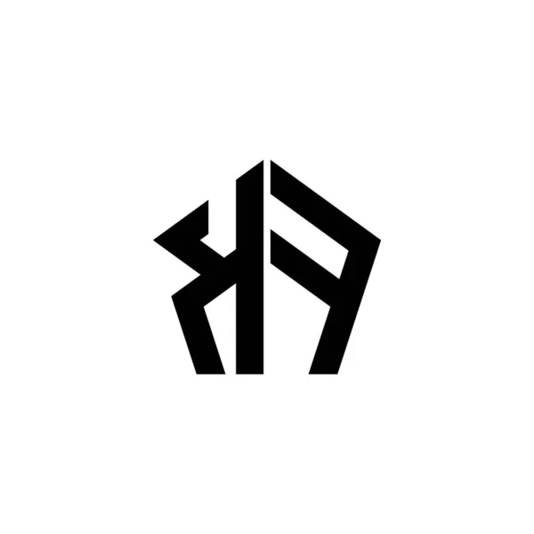 Logo Monogram Lettera Con Disegno Stile Geometrico Poligonale Isolato Sfondo — Vettoriale Stock