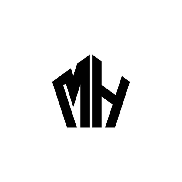 Логотип Літери Monogram Дизайном Багатокутної Геометричної Форми Ізольовано Білому Тлі — стоковий вектор