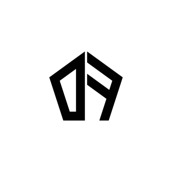 Logo Monogram Písmeno Polygonálním Geometrickým Tvarem Design Izolované Bílém Pozadí — Stockový vektor