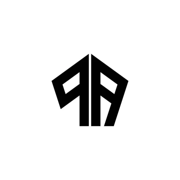 Monogram Λογότυπο Επιστολή Πολυγωνικό Γεωμετρικό Σχήμα Στυλ Σχεδιασμού Που Απομονώνονται — Διανυσματικό Αρχείο