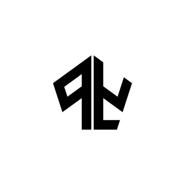 Logo Monogram Písmeno Polygonálním Geometrickým Tvarem Design Izolované Bílém Pozadí — Stockový vektor