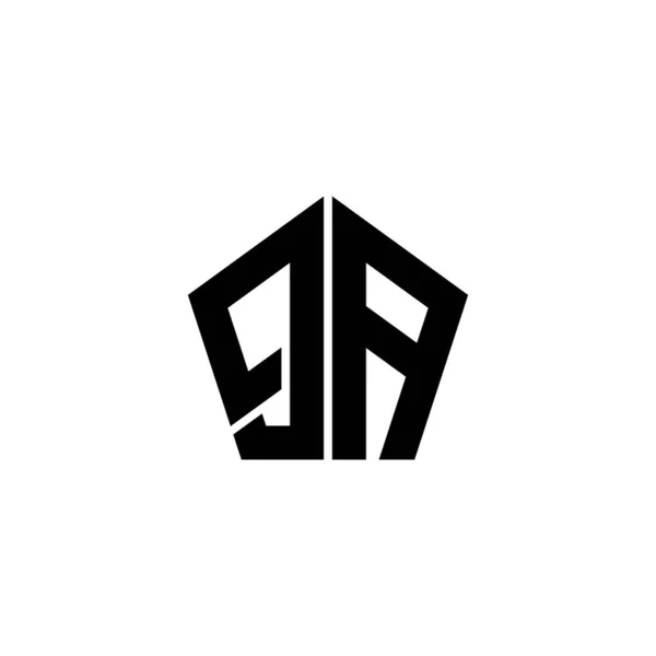 Επιστολή Λογότυπου Monogram Πολυγωνικό Σχεδιασμό Γεωμετρικού Σχήματος Που Απομονώνεται Λευκό — Διανυσματικό Αρχείο