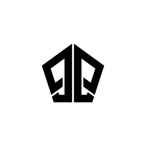 Lettera Logo Monogram Con Disegno Stile Geometrico Poligonale Isolato Sfondo — Vettoriale Stock