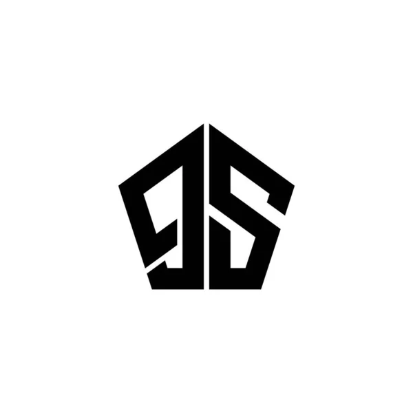 Буква Логотипа Monogram Многоугольным Геометрическим Стилем Выделенным Белом Фоне Полигональ — стоковый вектор