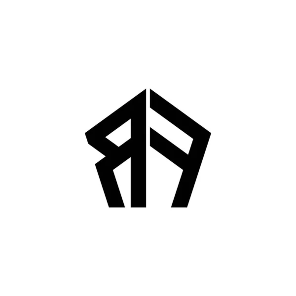 Логотип Monogram Буква Полигональной Геометрической Формы Стиль Дизайн Изолирован Белом — стоковый вектор