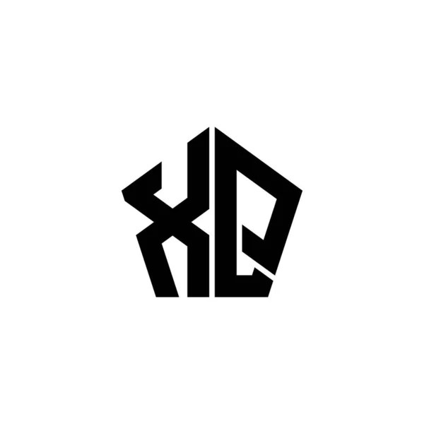 Letra Del Logotipo Del Monograma Con Diseño Estilo Geométrico Poligonal — Vector de stock