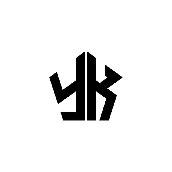 Letra Del Logotipo Monogram Con Diseño Estilo Geométrico Poligonal Aislado — Vector de stock