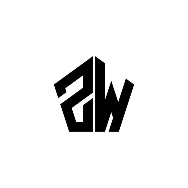 Monogramm Logo Buchstabe Mit Polygonaler Geometrischer Form Design Isoliert Auf — Stockvektor