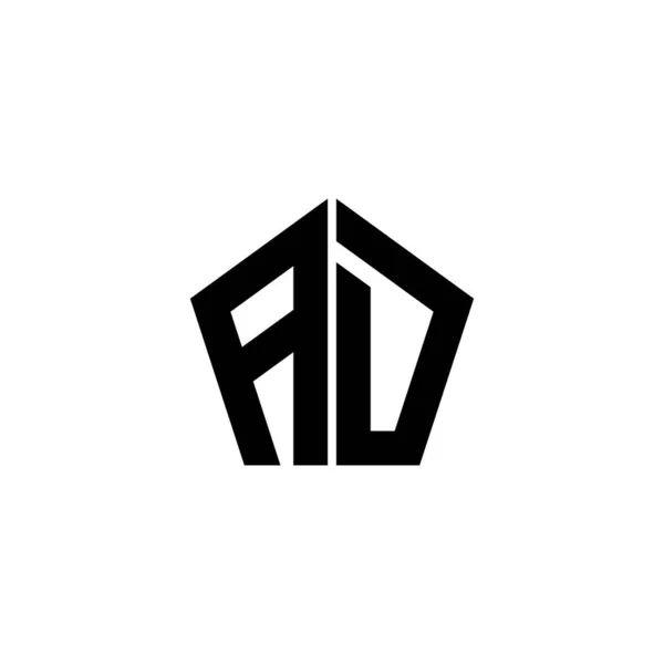 Буква Логотипа Monogram Полигональной Геометрической Формой Дизайна Изолирована Белом Фоне — стоковый вектор