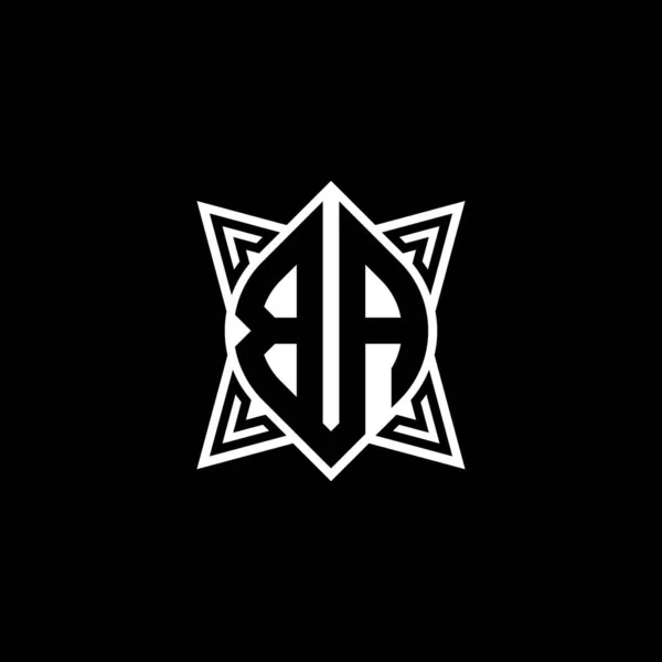 Carta Logotipo Monogram Con Diseño Forma Geométrica Star Aislado Sobre — Archivo Imágenes Vectoriales