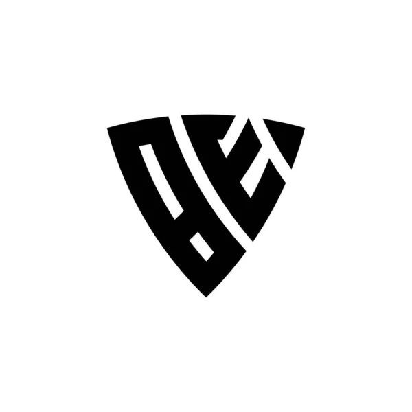 Carta Logotipo Monogram Con Diseño Forma Escudo Triangular Aislado Sobre — Archivo Imágenes Vectoriales