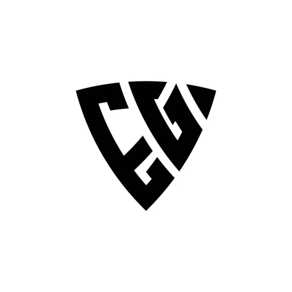 Litera Logo Monogramu Trójkątnym Kształtem Ekranu Odizolowana Białym Tle Logo — Wektor stockowy