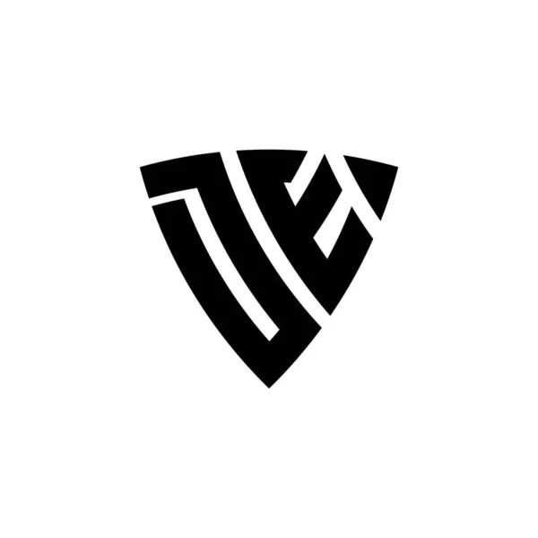 Carta Logotipo Monogram Con Diseño Forma Escudo Triangular Aislado Sobre — Archivo Imágenes Vectoriales