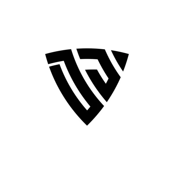 Monogram Logo Buchstabe Mit Dreieck Schild Form Stil Design Isoliert — Stockvektor